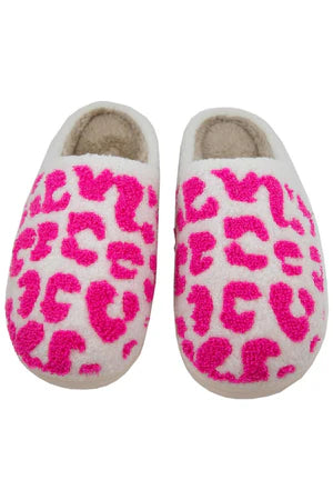 Pink Leopard Slippers